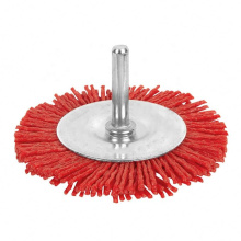 Brosse de roue et brossage de roues de nylon circulaire de fil de fil abrasif avec arbre